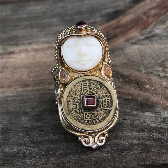Jewelry - Chinese Coin and Cow Bone Knuckle Ring
